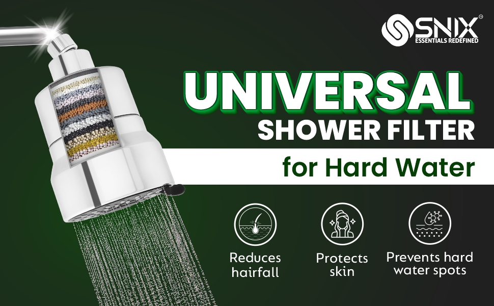 Shower filter for hard water