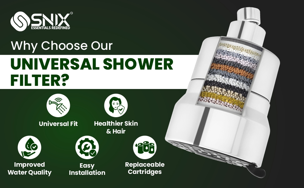 Shower filter for hard water